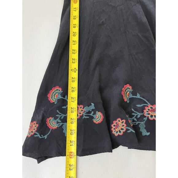 Y2K Fairygoth Romantic Babydoll Dress XS Floral Embroidery Whimsigoth Cottage - Picture 15 of 16